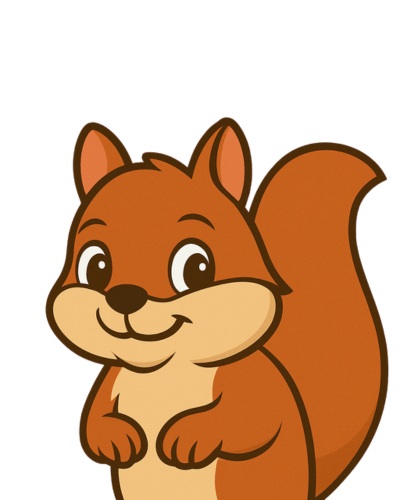 a cute squirrel looks at you